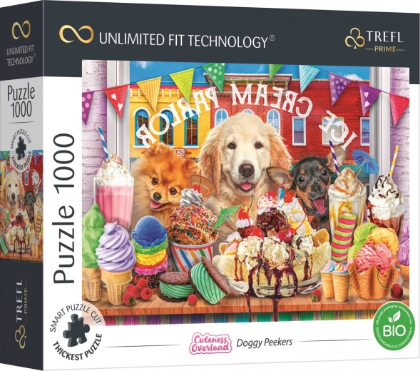 Trefl UFT puzzle Cuteness Overload: psići ispred slastičarnice 1000 dijelova