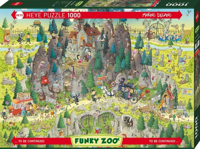 Puzzle Heye luda ZOO: Izložba Transilvanija 1000 komada