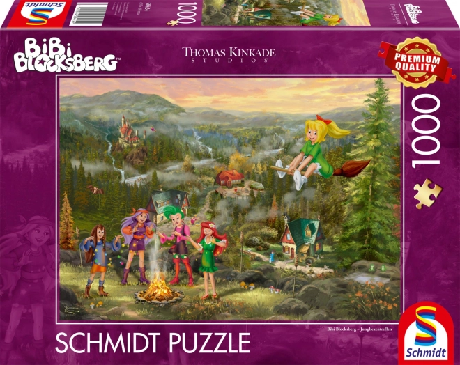 Puzzle Mala vještica Bibi: Susret malih vještica 1000 dijelova