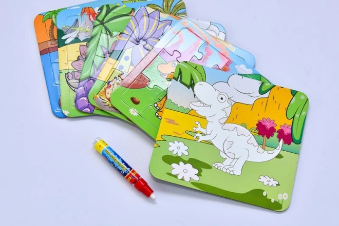 Mac Toys Puzzle Dinosauri s Vodenim Slikanjem