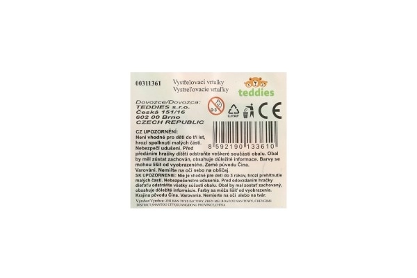 Izbacivačka vrtuljka + starter plast 9cm 2 boje u vrećici