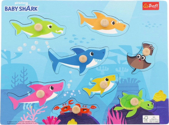 Drvene puzzle Baby Shark – 8 dijelova