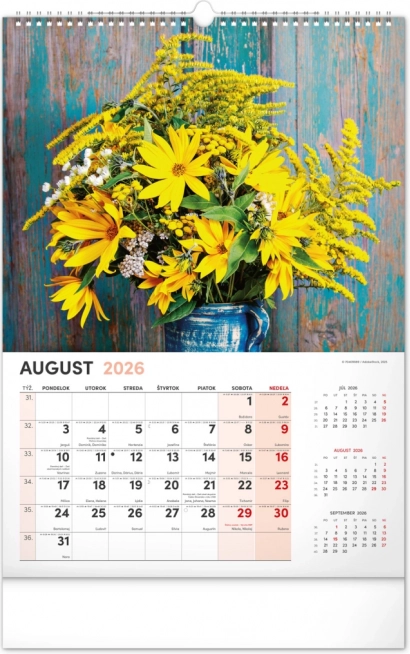 Zidni kalendar Cvijeće 2026