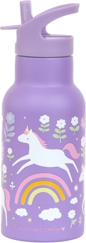 A Little Lovely Company - bočica od nehrđajućeg čelika 350 ml - Jednorozi i Duga