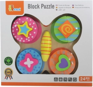 VIGA drvene puzzle leptir za djecu (13 dijelova)