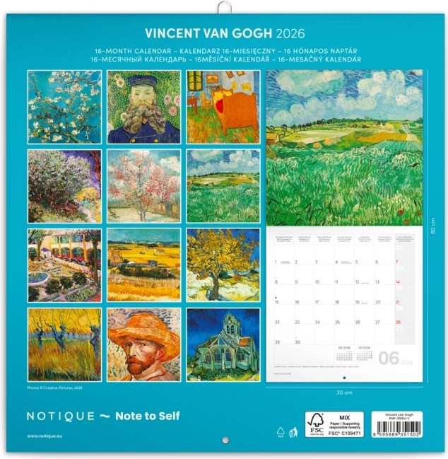 Bilješkama kalendar Vincent van Gogh 2026