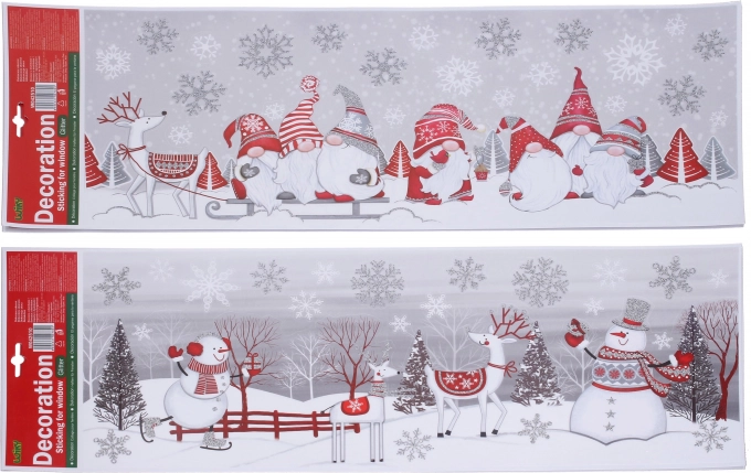Božićna ukrasna naljepnica za prozor 59,5 × 21 cm