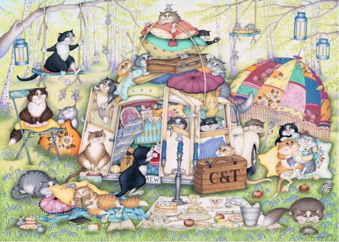 Ravensburger puzzle CRAZY CATS – lijeno ljetno poslijepodne (1000 dijelova)
