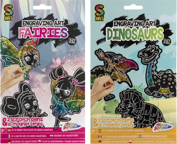 Strugalice magneti – vile i dinosauri, set 10 kom
