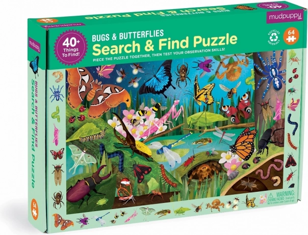 Mudpuppy puzzle kukci i leptiri 64 dijelova