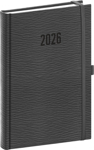 Dnevni planer Rivoli 2026 sivi 15 x 21 cm
