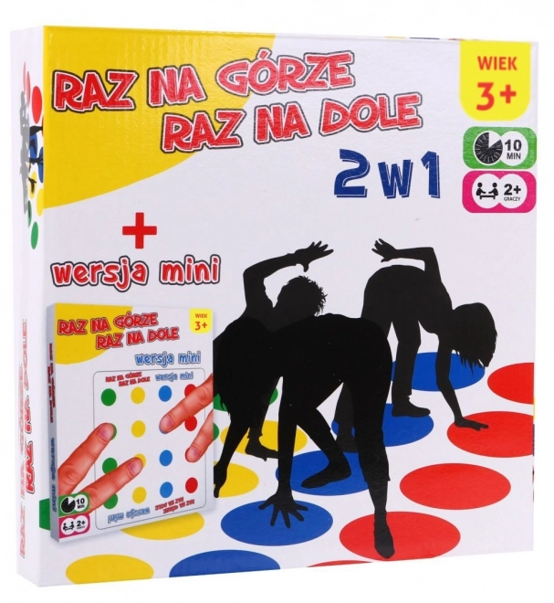 Jednom gore, jednom dolje 2 u 1 za djecu 3+ Aradna igra + Podloga s kotačima + Shuffle board + Mini finger verzija