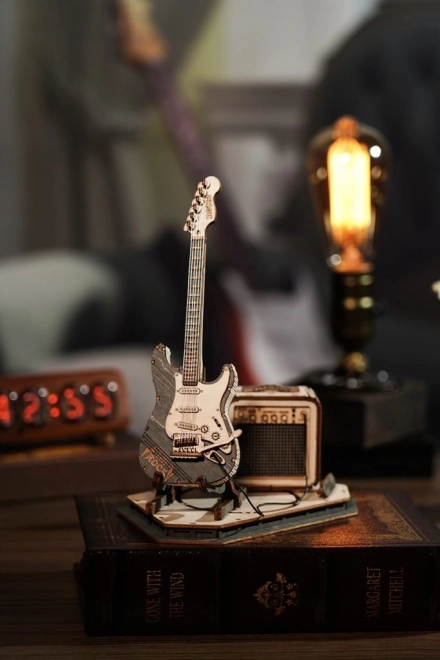 RoboTime drveni 3D puzzle - Električna gitara