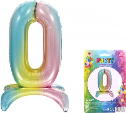 Naduvavajući folijski balon broj 0 duga 80 cm