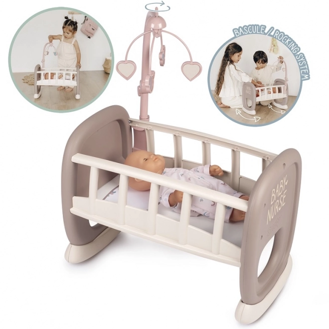 Smoby Baby Nurse kolijevka s vrtuljkom za lutke