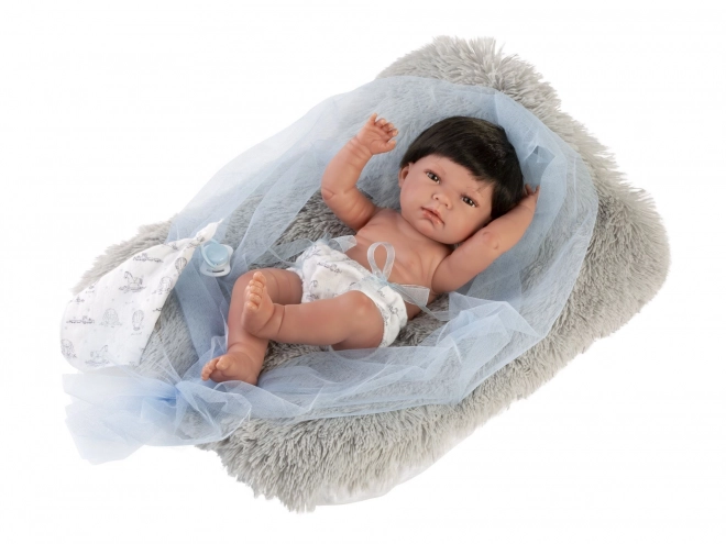 Realistična lutka beba Llorens New Born Dječak s cijelovinilnim tijelom 40 cm