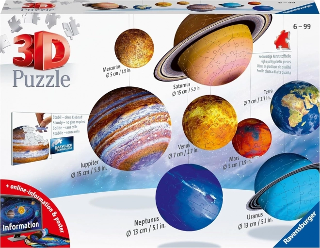 Ravensburger 3D puzzle sunčev sustav