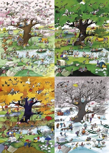 Ilustracija Rogera Blachona – četiri godišnja doba u jednoj slici