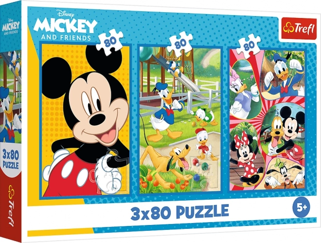 Puzzle Tim Mickey Mouse 3x80 dijelova