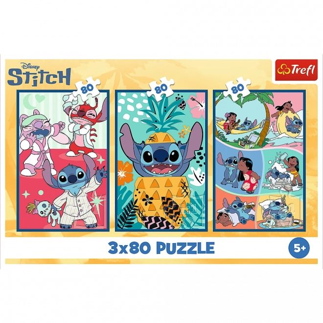 Puzzle Lilo & Stitch: Tri Puzzla u Jednom - Stitch 3x80 Dijelova