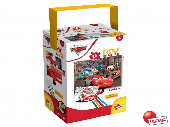 Dječje puzzle Cars: dvostrane, 24 dijelova