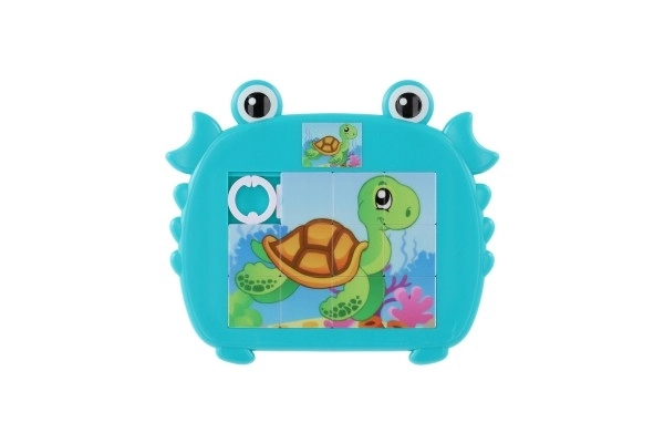 Premještaljka zagonetka životinjica plastika 12,5x11cm 4 boje na karti