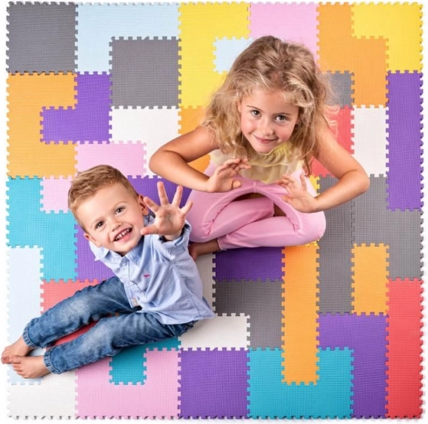 Pjenaste podne puzzle TETRIS PLASTICA 120 × 120 cm