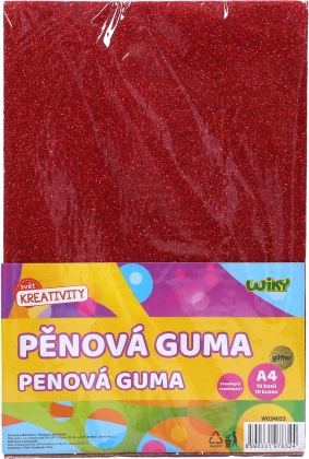 Pjenasta guma A4 20x30 cm sa šljokicama, samoljepljiva 10 kom