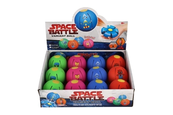 Ravna Lopta - Baci disk, uhvati loptu! plast 8 cm 4 boje 12 kom u kutiji