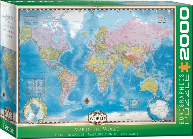 EUROGRAPHICS puzzle Karta svijeta 2000 dijelova