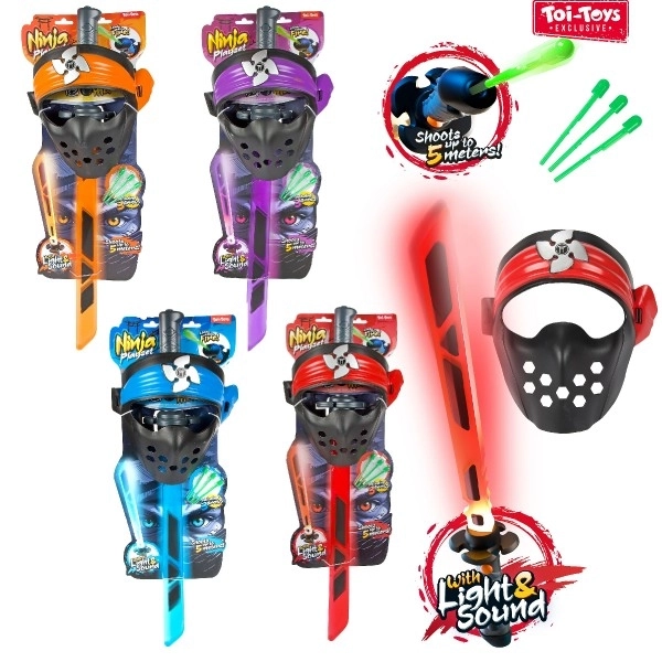 Ninja set mač + maska + strelice sa zvukom i svjetlom