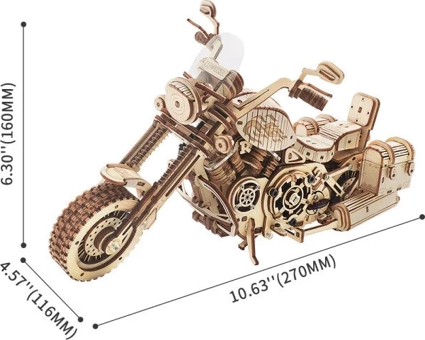 Motocikl Krstarica LK504 - 3D drvena slagalica