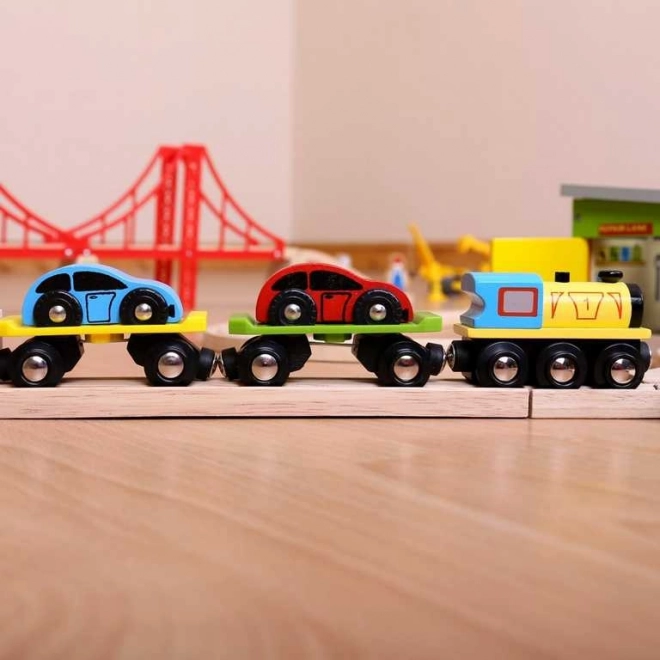 Bigjigs Rail Teretni vlak s autima i tračnicama