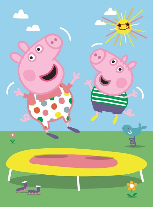 TREFL Puzzle Peppa Praščić: Na trampolinu 20 dijelova