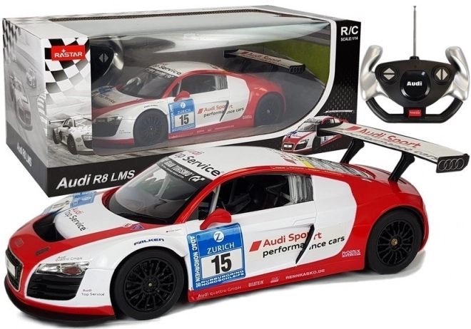 Rastar Audi R8 LMS daljinski kontrolirani auto 1:14 bijelo-crveni