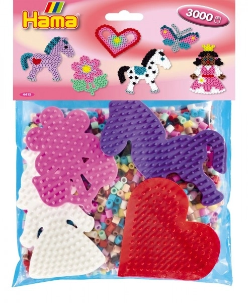 Pegle kuglice Hama MIDI 3000 kom + 4 podloge u vrećici 19x21x5cm