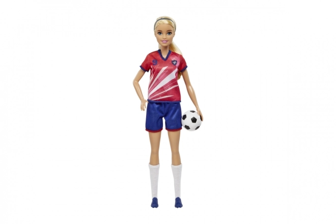 Barbie nogometna lutka u crvenom dresu