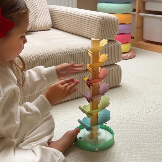 Drvena staza s kuglicama Duga Montessori WOOPIE GREEN