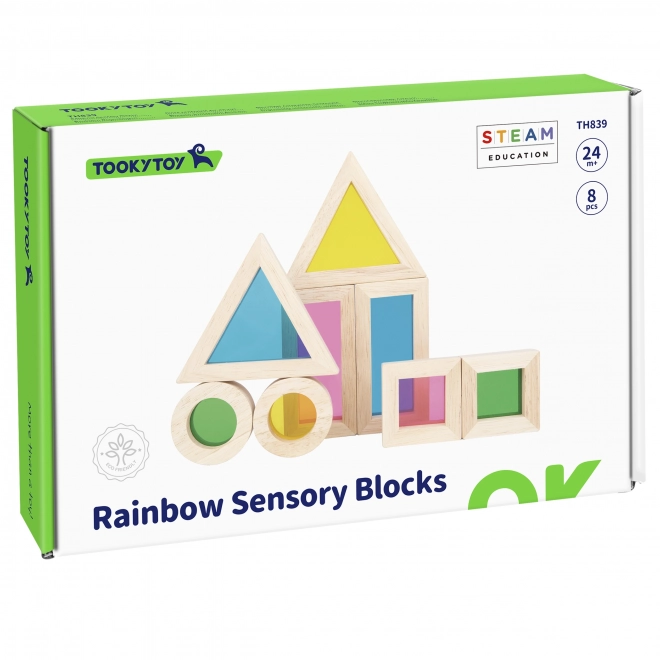 Drvene šarene zrcalne kocke TOOKY TOY