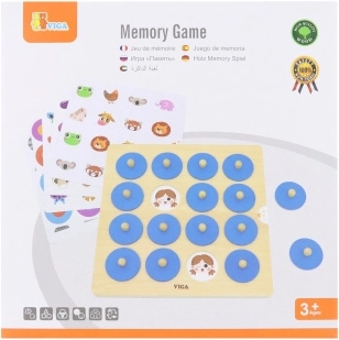 Drvena memorijska igra VIGA sa slikama – Montessori, 10 kartica