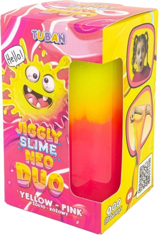 Tuban jiggly slime neo duo dvobojni 430 g žuto-ružičasti