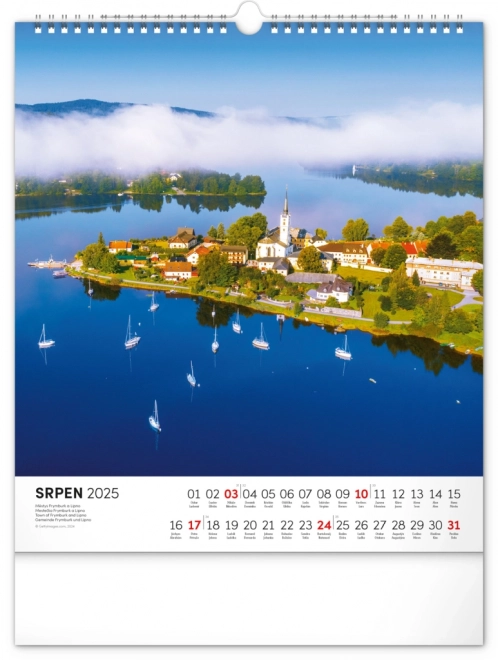 NOTIQUE Zidni kalendar Češka republika 2025, 30 x 34 cm