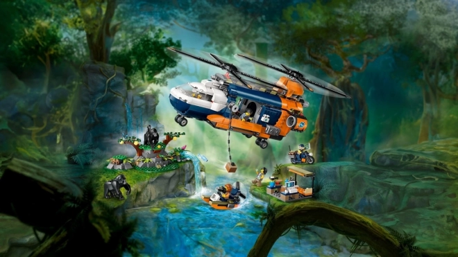 LEGO City 60437 Helikopter za istraživanje džungle u baznom kampu