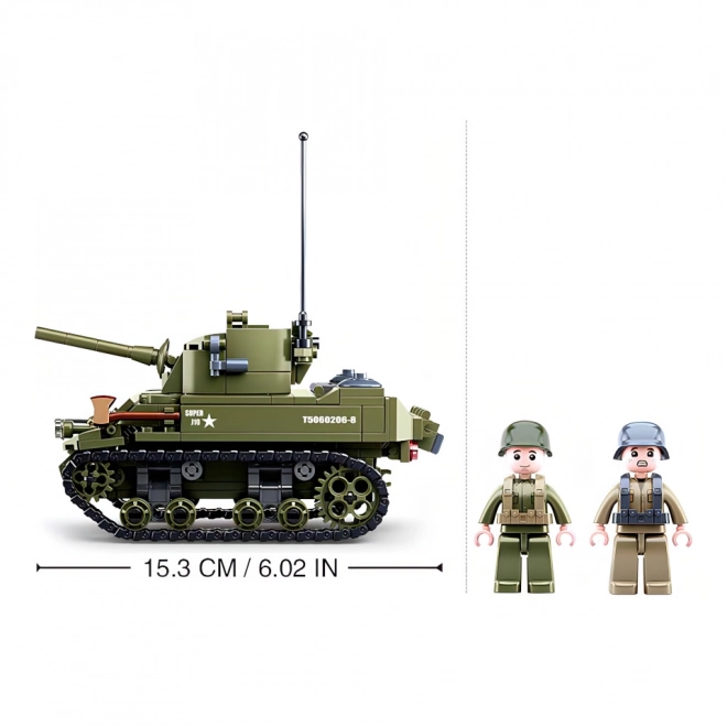 Sluban Army WW2 M38-B0856 Mali saveznički tenk