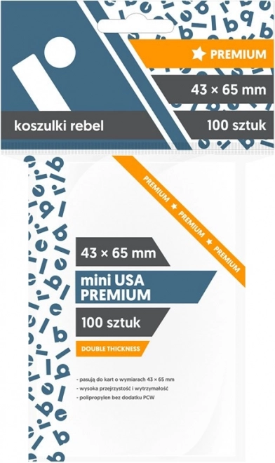 Mini USA Premium navlake za karte 43x65 mm 100 kom