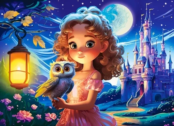 Castorland Puzzle Princeza i Sova 70 dijelova