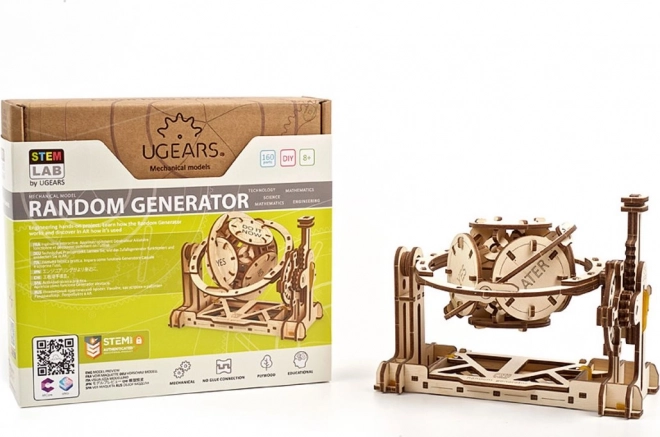 Ugears drveni 3D mehanička slagalica nasumični generator
