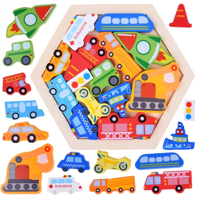 Drvene puzzle Vozila