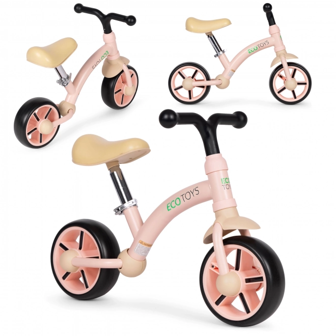 Dječje guralo ECO TOYS ružičasto