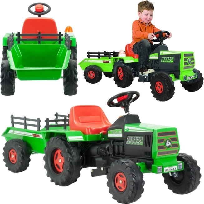 injusa dječji električni traktor basic 6v s prikolicom